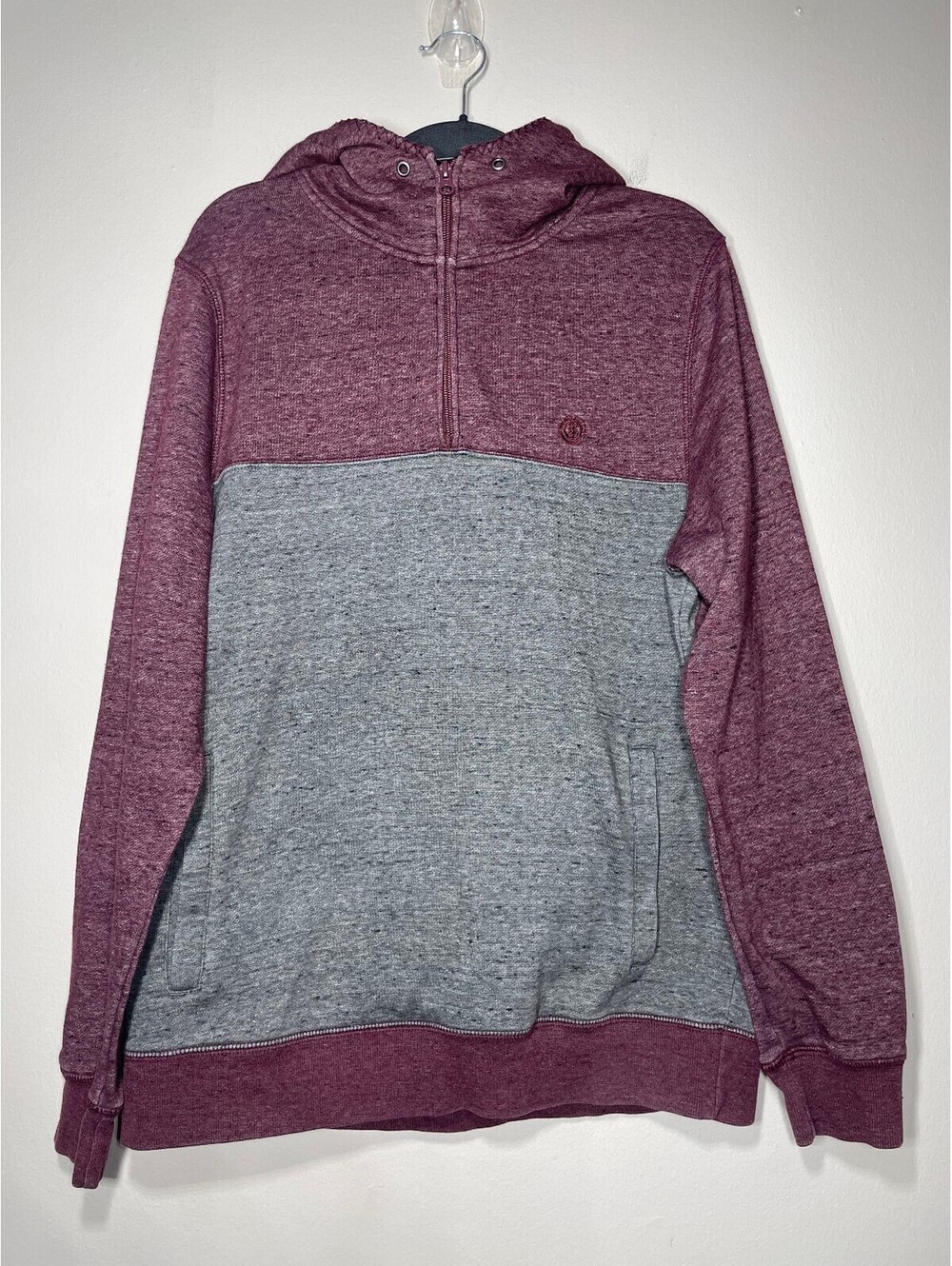 Element Skateboard Quarter Zip Hoodie Skater Grunge Size L